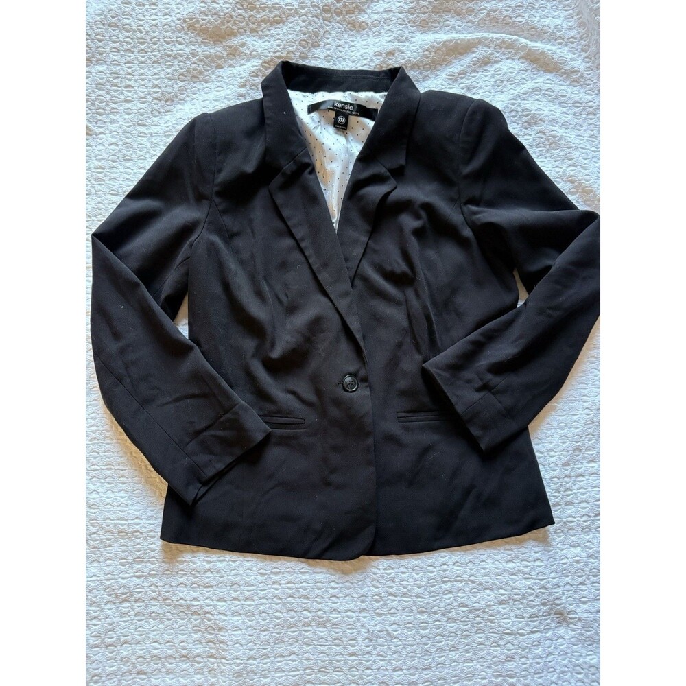 Kenzie Women’s Medium Black Blazer Long Sleeve With Buttons